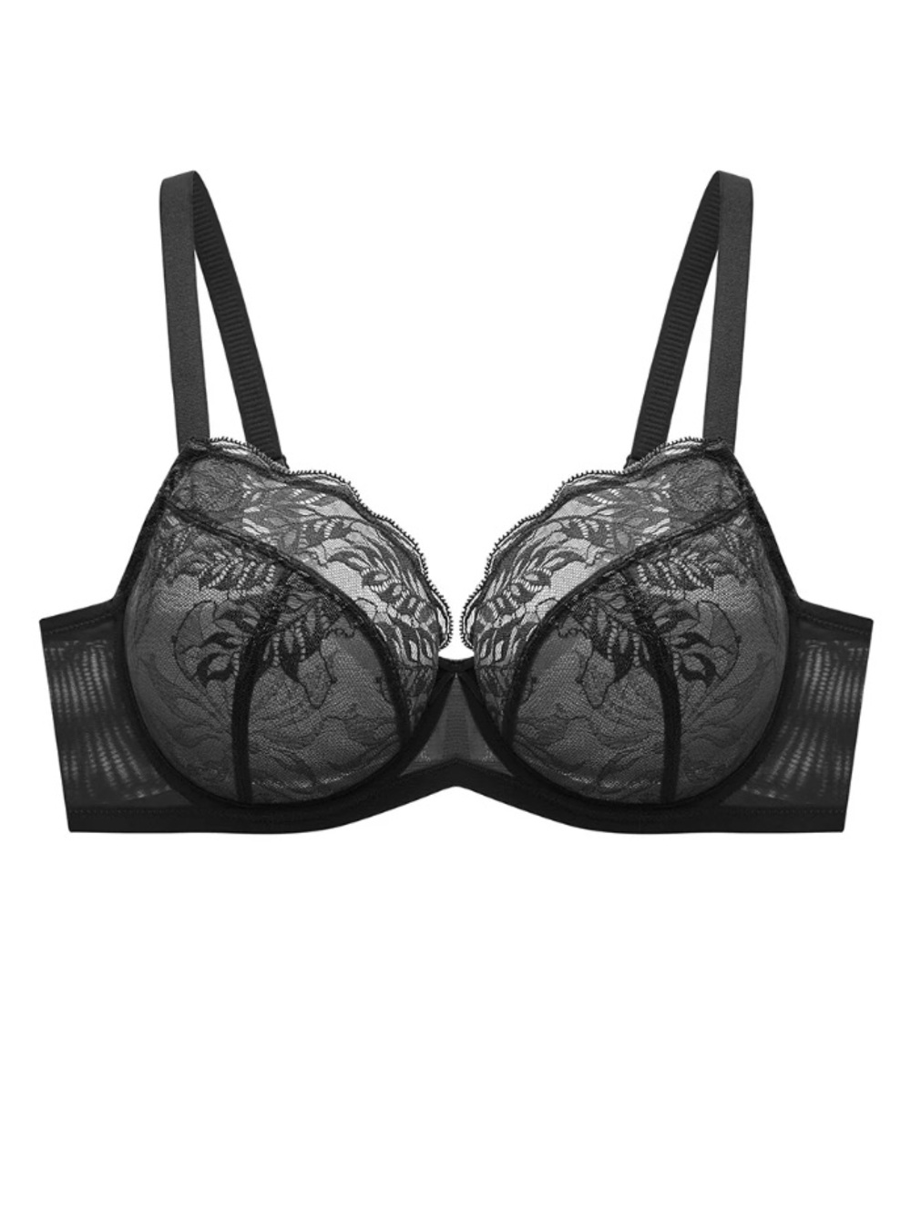 Understance Yara FlexWire Unpadded Demi Lift Bra black 36DDD